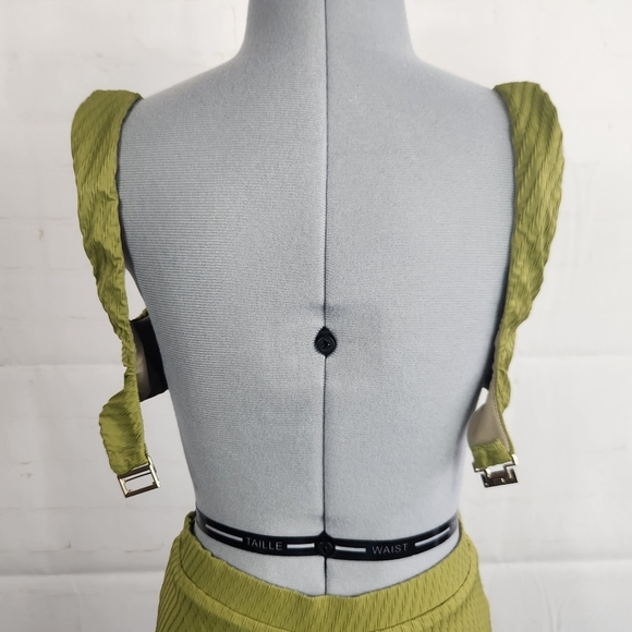 Fella Australian Vacation Textured Ribbed High Waisted Bikini Set Olive Green M - Picture 11 of 16